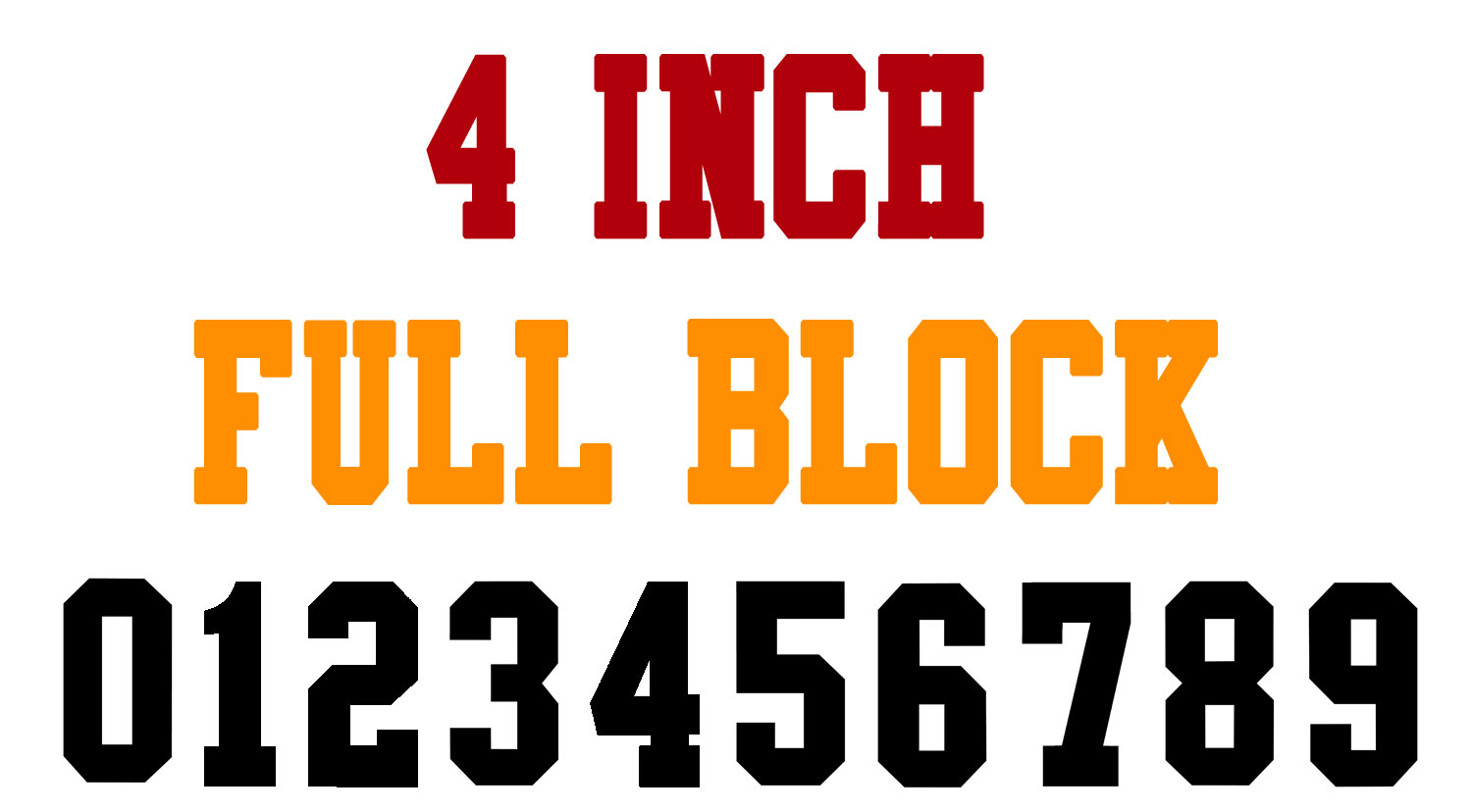 Numberstencils Net 4 Inch Full Block Number Stencils 100 Sheet Packs 4 54