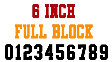 6 Inch Full Block Number Stencils (100 Sheet Packs) 