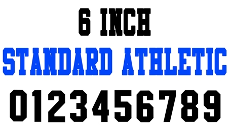 6 Inch Standard Athletic Number Stencils (100 Sheet Packs) 