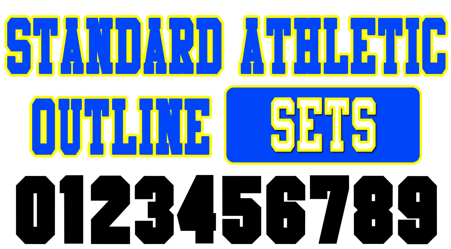 Standard Block Outline 4 Screen Print Number Stencils Athletic – Lawson  Screen & Digital Products